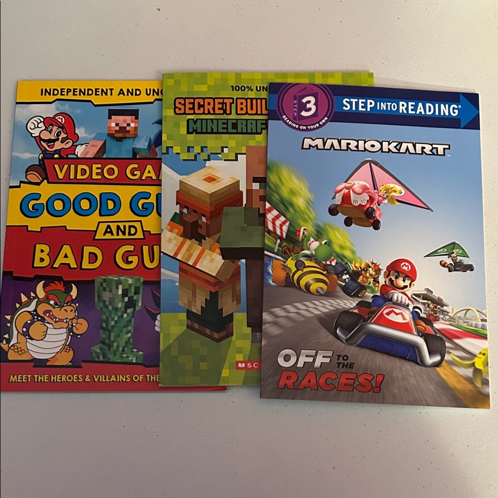 Mario kart and Minecraft Kids Books